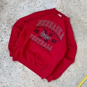 Vintage Nebraska Cornhuskers 1997 National Championship Football Crewneck Size M